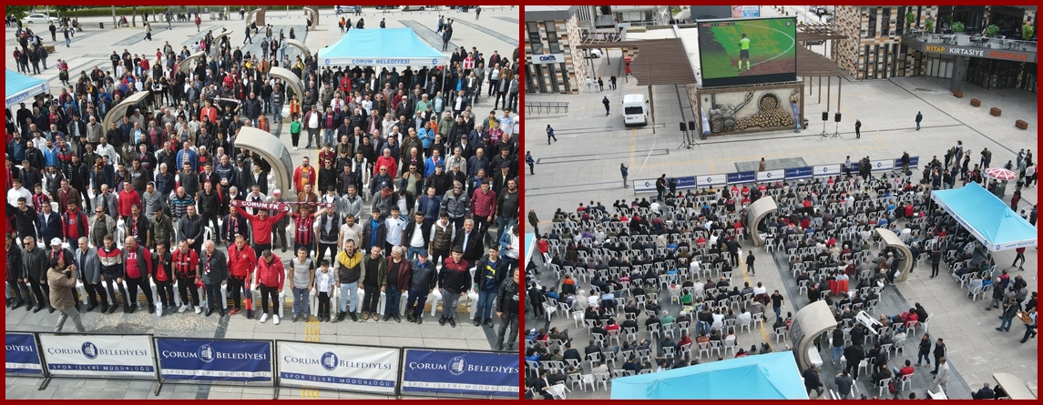 Taraftar maçı dev ekrandan izledi
