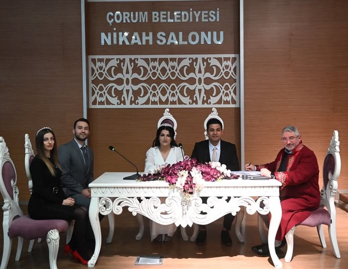 ÇORUM’DA 2024 YILINDA 1949 NİKAH KIYILDI
