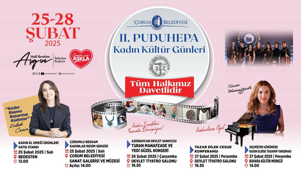 ÇORUM’DA KADINLAR GÜNÜ  DOLU DOLU KUTLANACAK 