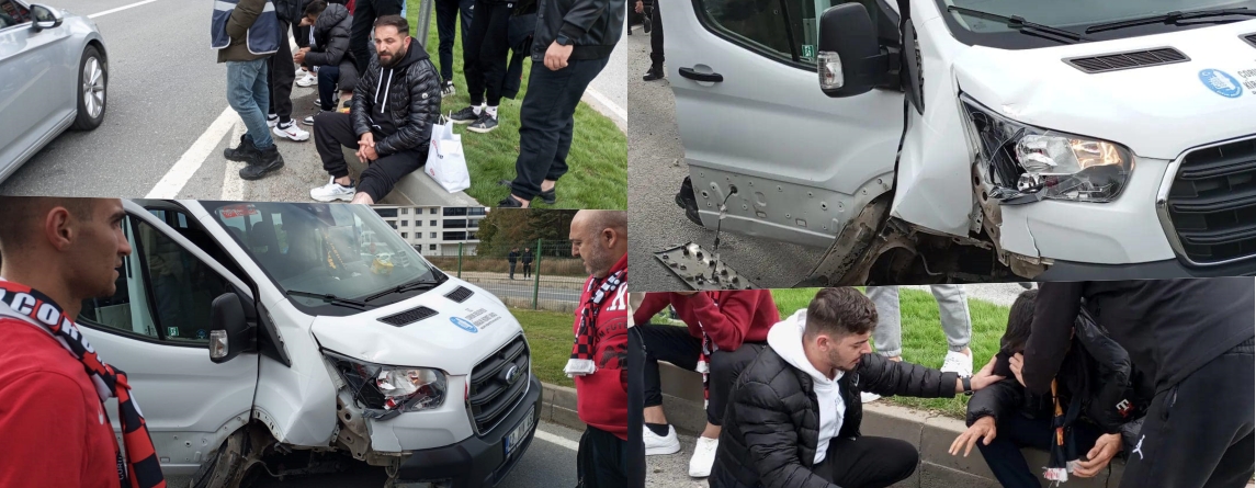 TARAFTAR ARACI KAZA YAPTI, YARALILAR VAR