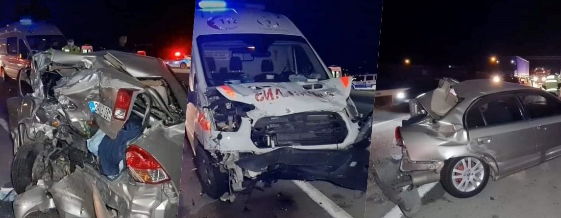 ÇORUM'DAN ANKARA'YA HASTA GÖTÜREN AMBULANS KAZA YAPTI 