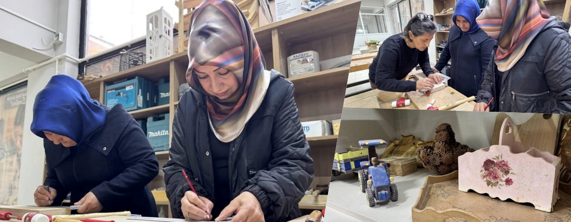 AHŞAP TASARIMA “KADIN ELİ