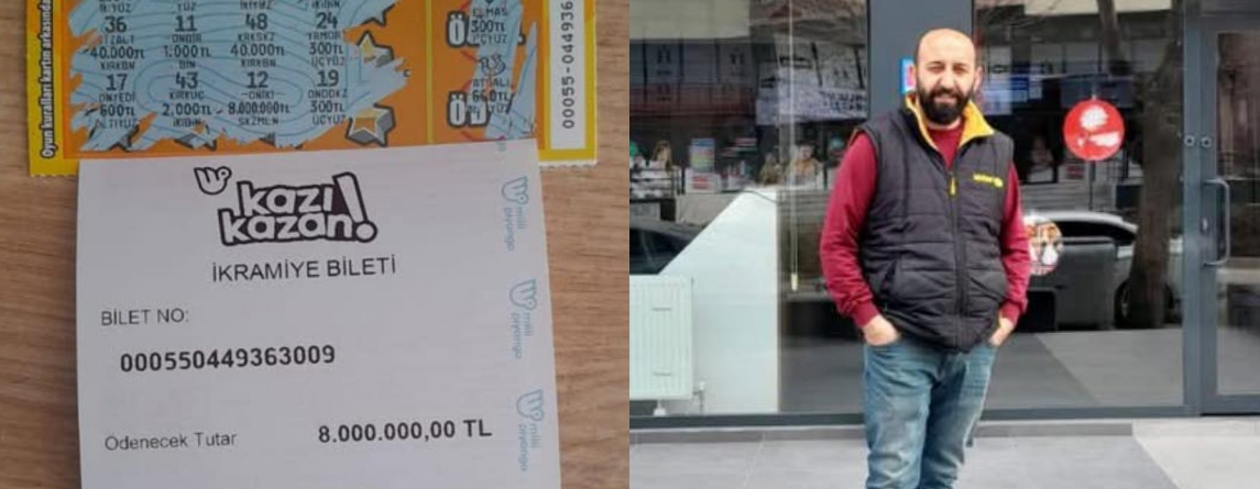 KAZI KAZANDAN 8 MİLYON KAZANDI