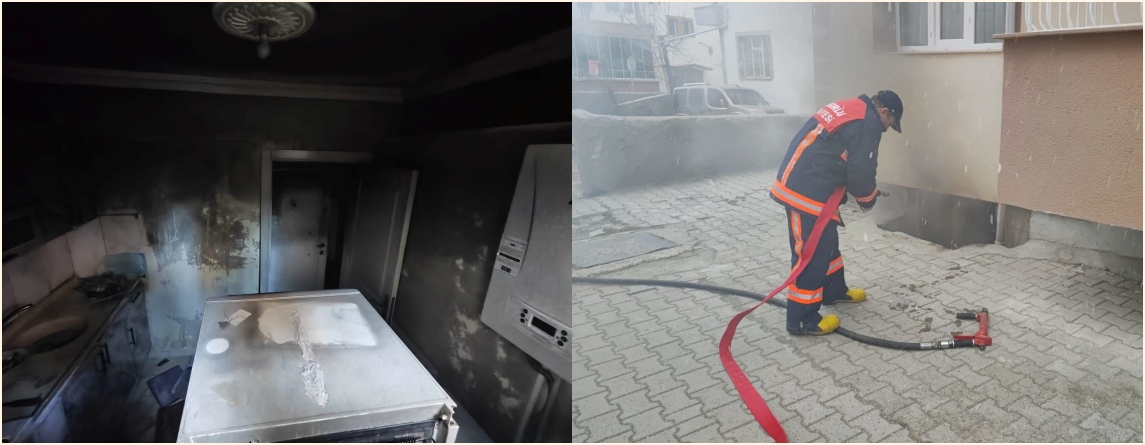 BODRUM KATTA ÇIKAN YANGIN KORKUTTU