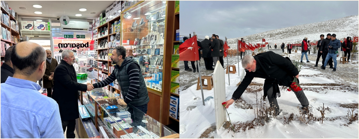 BAŞKAN AŞGIN, DEPREMİN  YILDÖNÜMÜNDE AFŞİN’DE!
