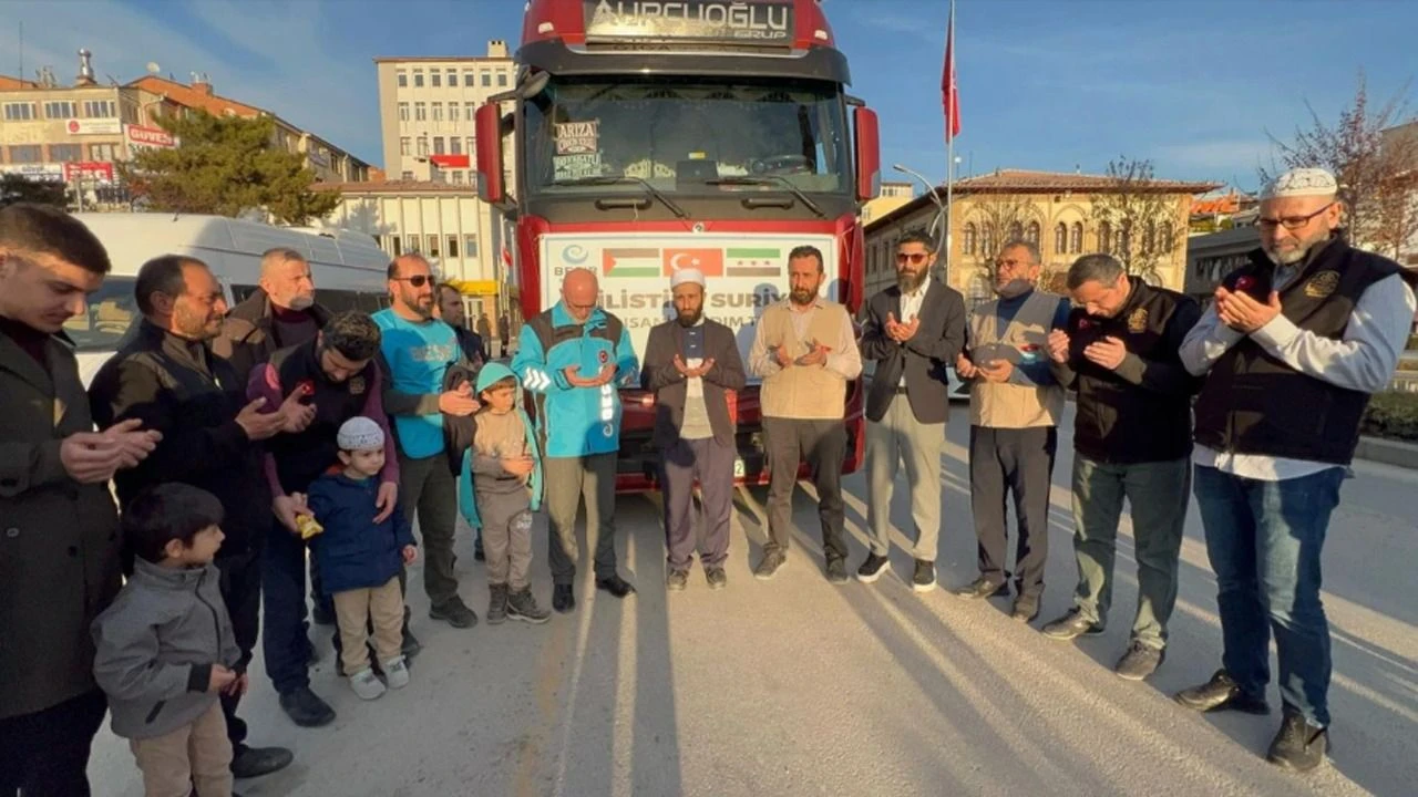 Çorum Beşir Derneği'nden Filistin ve Suriye için yardım eli: 1620 gıda kolisi yola çıktı